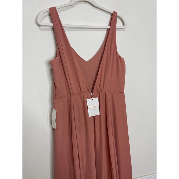 Show Me Your Mumu Jenn Maxi Dress Rustic Mauve Crisp XXS Sleeveless Bridesmaid - Picture 8 of 9